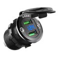 thumbnail image 2 of Chargeur de Voiture Double USB, Chargeur Voltmètre Numérique à DEL, 2 of 7