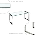 thumbnail image 5 of Gyna Large Coffee Table – Elegant Glass Top with Shiny Chrome Legs, Modern Design, 5 of 5