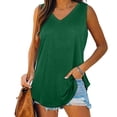 thumbnail image 2 of FAIWAD Womens Tank Tops V Neck Basic Solid Color Blouses Casual Sleeveless Flowy Summer Beach Vest, 2 of 6