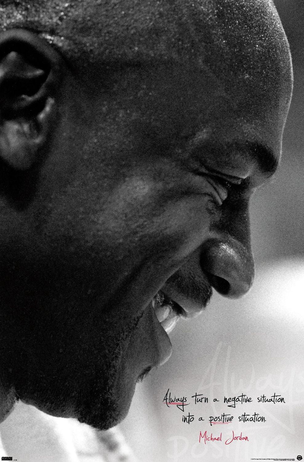Michael Jordan - Always Positive Wall Poster, 22.375" x 34"