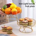 thumbnail image 3 of Fruit Tray Storage Basket Iron Platter Workmanship Household Accessories Decorations Wedding Accessory Ornamental Black Small, 3 of 9