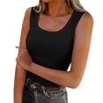 thumbnail image 1 of Yuyuzo Tank Tops for Women Sleeveless Shirts Scoop Neck Going out Tops Ribbed Knit Slim Fitted Basic Tees, 1 of 5