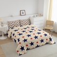 thumbnail image 2 of YST Cartoon Stars Down Comforter Full Size 3Pcs,Red Blue Stars Bedding Set For Adult Teens,Colorful Galaxy Stars Comforter Set,Starry Sky Pattern Quilt Set For All Season,3Pcs, 2 of 5