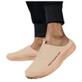 thumbnail image 1 of Womens Mens Breathable Mesh Slip on Mules Walking Sneakers Open Back Knit Non Slip Flats Shoes, 1 of 4