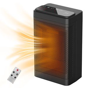Riwcyla Heater Household 3 Speed Screen Remote Control Electric 1500W High 12H Timing Intelligent Shutdown Small Desktop PTC Fast Heat Silent Heater
