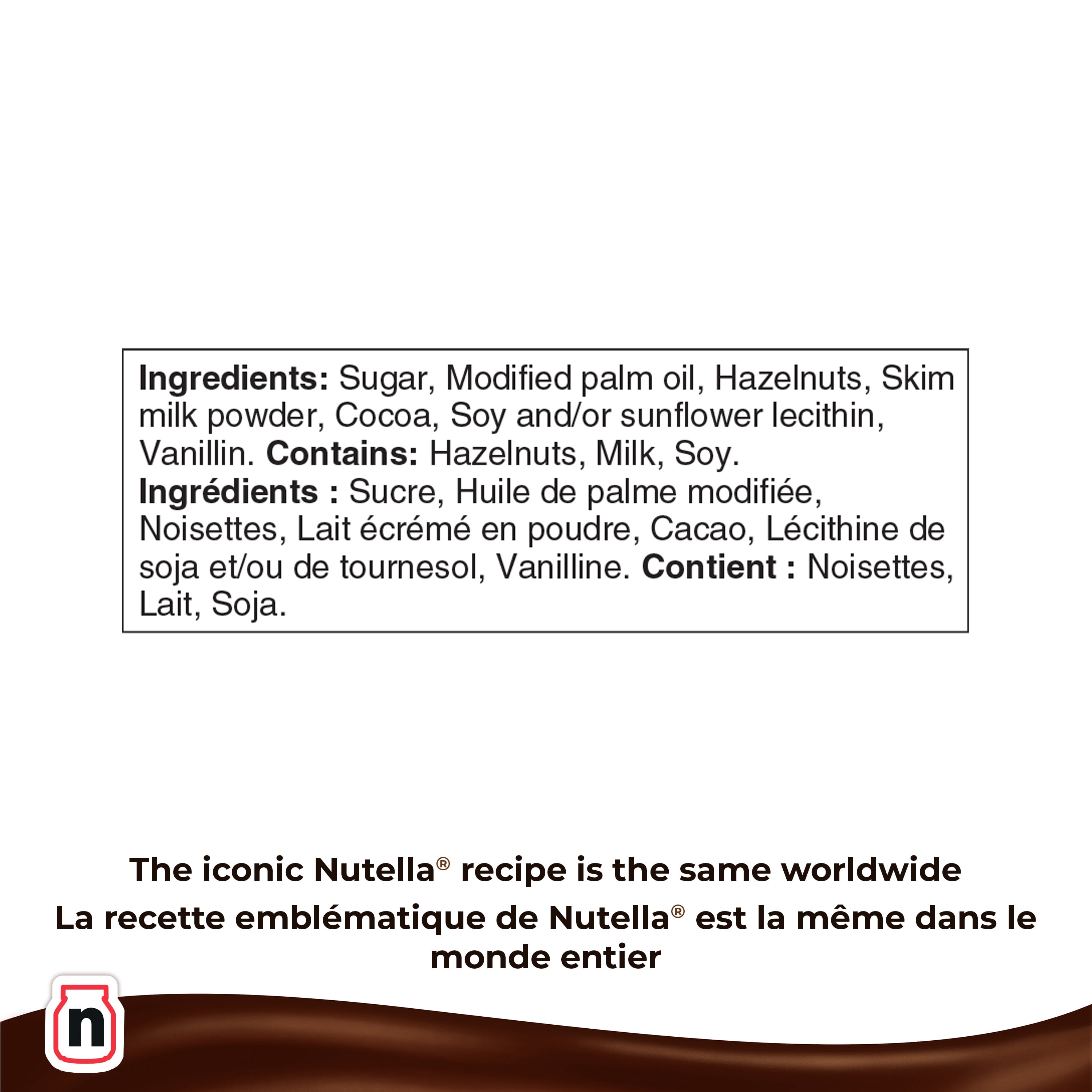 NUTELLA Hazelnut Spread with Cocoa for Breakfast, 725 g Jar, Pack of 2 Jars
