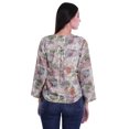 thumbnail image 4 of Moomaya Haut à Manches Longues Imprimé avec Patte de Boutonnage, Col Rond, Tunique d'Été Décontractée pour Femme, 4 of 5