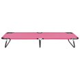 thumbnail image 2 of vidaXL Folding Sun Lounger Steel Pink, 2 of 9