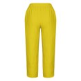 thumbnail image 5 of RXIRUCGD Women's Summer Comfortable Loose Wide Legged Fashion Solid Color Capris, Yellow, Size: L, 5 of 5