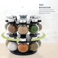 thumbnail image 3 of Kamenstein 5123721 Ellington 16-Jar Revolving Countertop Spice Rack Organizer with Free Spice Refills for 5 Years, 3 of 5