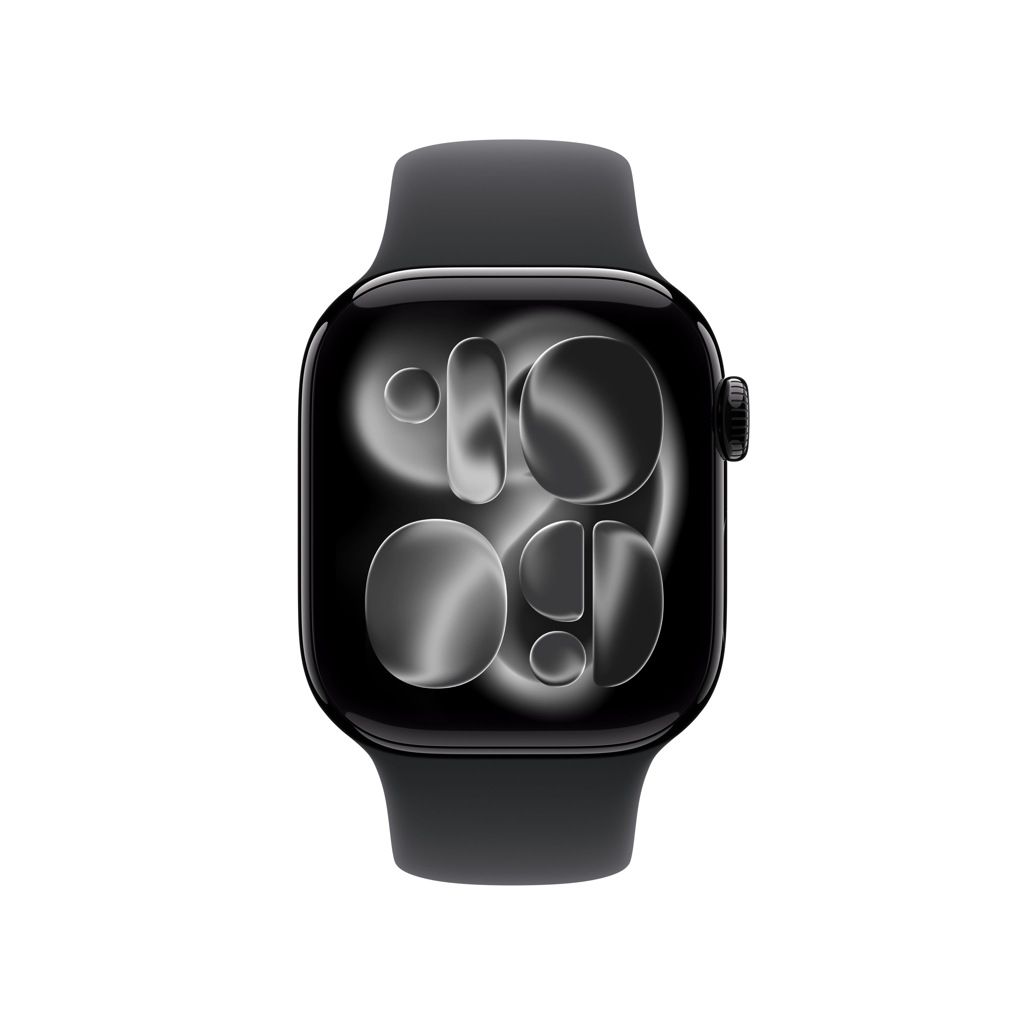 Apple Watch Series 11 GPS 46mm Jet Black Aluminium Case with Black Sport Band - S/M
