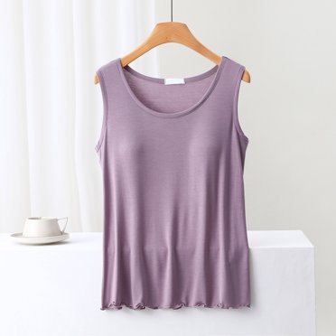 Moins de 25, Chemisier Femme Uni Décontracté Mode Col Rond Coupe Régulière Sans Manches Vêtement de Nuit, Coton Doux, Tenue de Nuit, Sommeil Confortable, Tenue d'Intérieur Parfaite pour Toutes les Silhouettes, Sopatenor