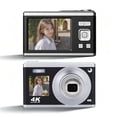 thumbnail image 1 of 4K Ultra HD Digital Camera, 60MP, 16X Zoom, Dual IPS Screens, Autofocus, Built-in Flash, Portable Vlogging Camera for Photography, 1 of 7