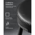 thumbnail image 4 of VASAGLE Echo Collection Bar Stools Set of 2 - Synthetic Leather with Stitching, 24.8-inch, Kitchen Counter, Ink Black ULBC080B01, 4 of 6
