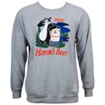 thumbnail image 1 of Hamms Beer 49776-Medium Retro Bear Logo Mens Heather Sweatshirt, Grey - Medium, 1 of 1