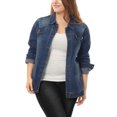 thumbnail image 1 of GRACE & GRANDEUR Veste en Jean pour Femme Grande Taille, Boutonnée, Courte, Veste en Denim, 1 of 5