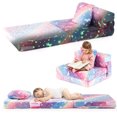 thumbnail image 1 of Costway Canapé-Lit Pliant pour Enfants, Matelas de Sol avec Coussin Décoratif et Housse Lavable à la Machine, Multicolore, 1 of 9