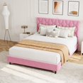 thumbnail image 3 of Kojooin Heavy Duty Platform Bed Frame, Adjustable Upholstered Headboard with Strong Wooden Slats, 3 of 8