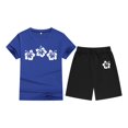 thumbnail image 4 of XDZJLR Tenues de Fille T-Shirt Imprimé Col Rond Manches Courtes pour Garçons et Ensembles 10-11 Ans, 4 of 4