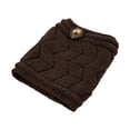 thumbnail image 3 of pitrice Leg Warmer Knitted Leg Sleeve Double Layer Thicken Ankle Boot Sock with W Button, Dark Coffee, 3 of 9