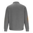 thumbnail image 4 of FAIWAD Mens Long Sleeve Pullover Tops Stand Collar Button Down Classic Color Block Plus Size Tops, 4 of 6