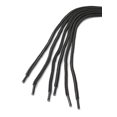 thumbnail image 3 of INSPIRE CHIC Unisex Round Rope Dual Colored Striped 1/5 Thick Boot Shoelace 90cm / 35.43" Dark Gray Black, 3 of 4