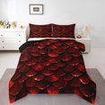 thumbnail image 1 of Erosebridal Magic Dragon Comforter Sets Queen Size, Red Animal Scales Comforter Sets Queen Size, Reversible, 1 of 7