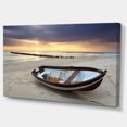thumbnail image 2 of Boat on Beautiful Sunrise Seashore - Large Beach Canvas Wall Art, 2 of 4