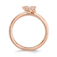 thumbnail image 2 of Argent Sterling Stackable Expressions Papillon Plaqué Rose avec Bague Diamant Taille 9, 2 of 3