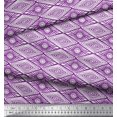 thumbnail image 2 of Soimoi Poly Georgette Fabric Geometric Block Print Fabric by The Yard 52 Inch Wide, 2 of 3