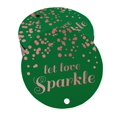 thumbnail image 1 of Inkdotpot Pack Of 100 Real Rose Gold Foil Paper Tags Let Love Sparkle Wedding Favor Hang Tags, 1 of 1
