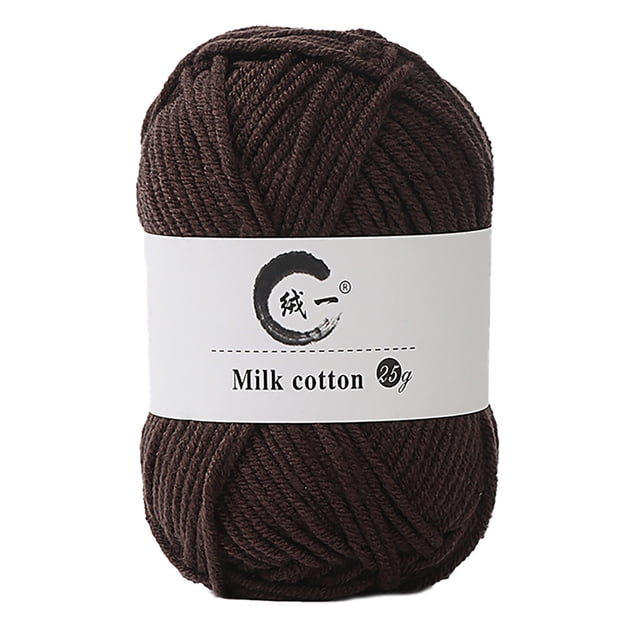 TopLLC Colorful Milk Soft Baby Cotton Wool Yarn, 25g
