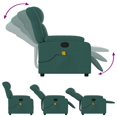 thumbnail image 3 of vidaXL Massage Recliner Chair Dark Green Fabric, 3 of 5
