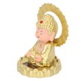 thumbnail image 1 of Shaking Head Maitreya Statue, Unique Multipurpose Light Energy Induction Battery Free Solar Buddha Statue Bright Colors Cartoon  For Office, 1 of 8