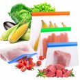 thumbnail image 3 of Tumotour Sac de Rangement Alimentaire Tridimensionnel Réfrigérateur Réfrigération des Aliments Sac en Plastique Collations Tri Rangement Sac Transparent, 3 of 7
