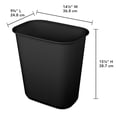 thumbnail image 4 of Sterilite 21 Liter Rectangular Wastebasket, Black, 4 of 5