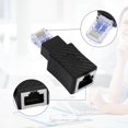 thumbnail image 2 of Adaptateur Ethernet Droit, Connecteur de Réseau LAN d'Extension RJ45 Mâle vers Femelle Cat6 (Lot de 2) (Droit), 2 of 5