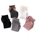 thumbnail image 5 of Faithtur Newborn's Solid Color Knitted Socks Non Slip Floor Socks with Bow Decorations, 5 of 5
