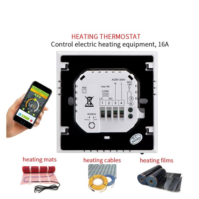 Tuya Smart Life WiFi Thermostat Temperature Controller For Gas Boiler/Water/Electric Floor Heating Water Wireless ,Easy to Install