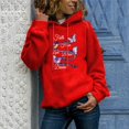 thumbnail image 2 of Penkiiy Sweat à Capuche pour Femmes Mode Manches Longues Imprimé avec Poche Décontracté Rouge Y2K Vêtements, 2 of 7
