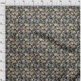 thumbnail image 4 of oneOone Rayon Teal Blue Fabric Abstract Geometric With Texture Craft Projects Decor Fabric Printed By The Yard 56 Inch Wide, 4 of 4