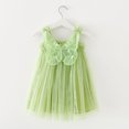 thumbnail image 1 of LEEy-world Robe de Demoiselle d'Honneur Contraste Manches Courtes en Maille Taille Haute Évasée Robe Courte, Vert, 1 of 3