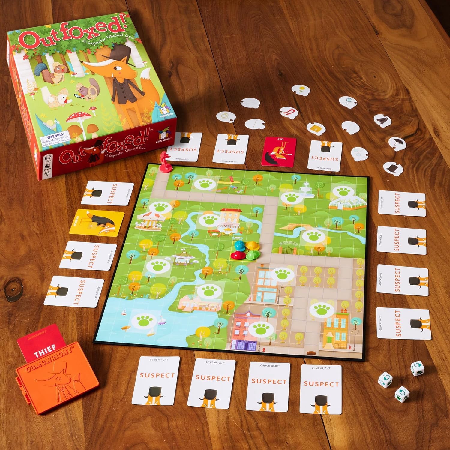 Gamewright Outfoxed! A Cooperative Whodunit Game - English Only