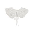 thumbnail image 1 of INSPIRE CHIC Collier Détachable Faux, Mini Cape Col Ras du Cou Faux Dickey pour Blouse Blanc-3 (Lacets Blancs), 1 of 5