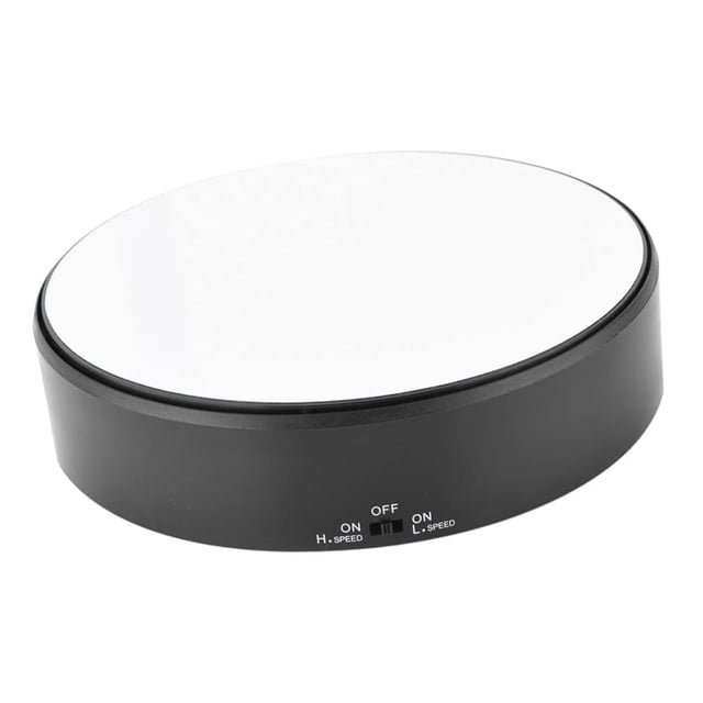 360 ° Rotating Display Stand Adjustable Rotating Speed Jewelry Holder Rotating Turntable with Mirror Surface