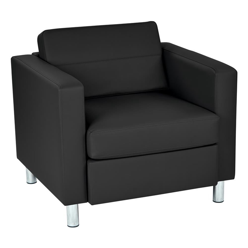 Fauteuil Pacific en Vinyle Noir Dillon par Office Star
