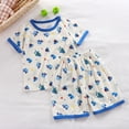 thumbnail image 2 of 2025 Tout-Petits Garçons Garçon Vêtements de Nuit T-Shirt à Manches Courtes 5T Survêtement Garçon et Shorts Ensemble de Survêtement d'Été Doux T-Shirt Pyjama, 2 of 3