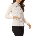 thumbnail image 4 of INSPIRE CHIC Women's Utility Cargo Vest Button Front Sleeveless Faux Suede Jacket with Pockets L Beige, 4 of 6
