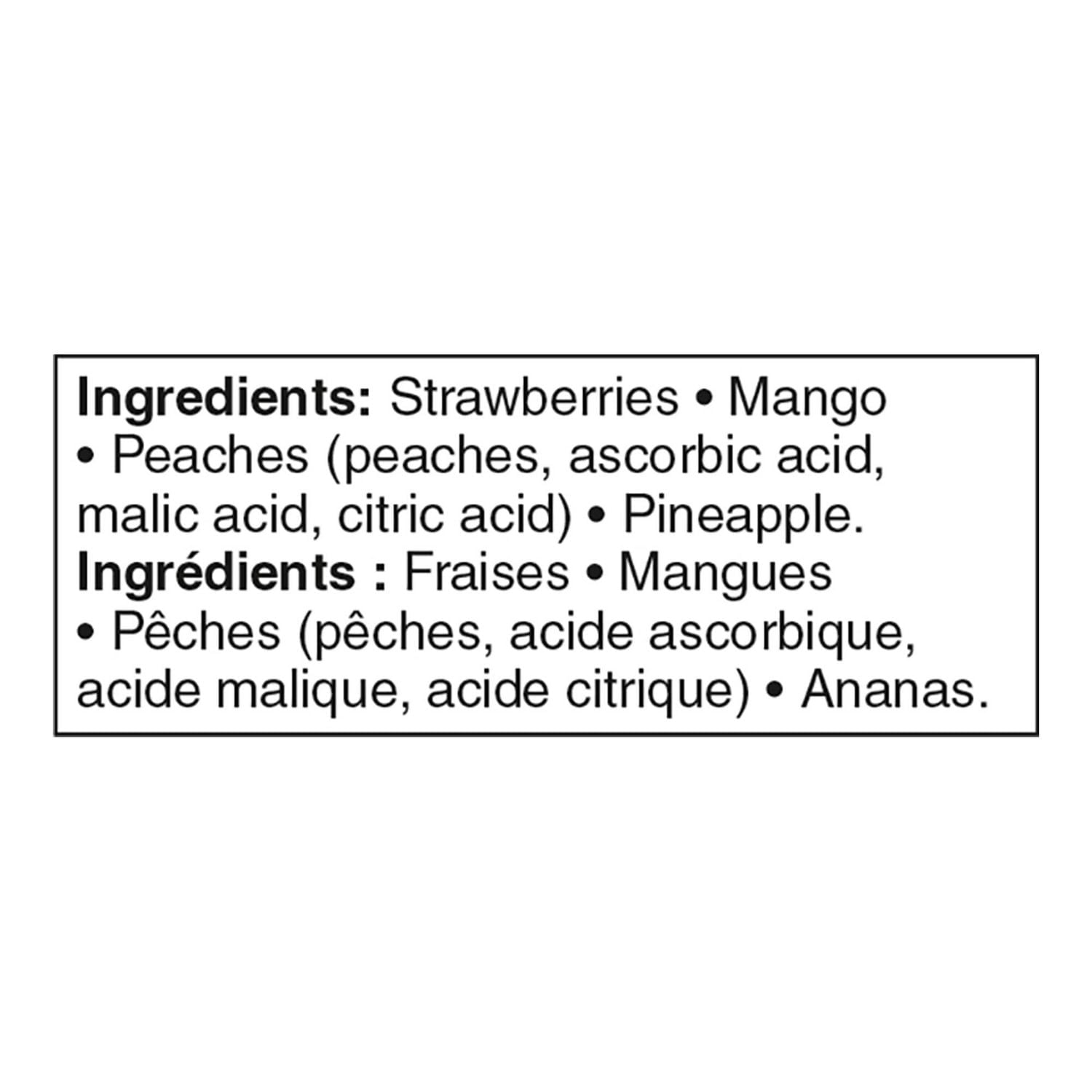Mélange de pêche, de fraise et de fruits tropicaux de Great Value 600g