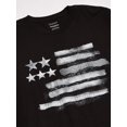 thumbnail image 3 of Hanes Mens Graphic Tee, L, Black  White Flag, 3 of 4